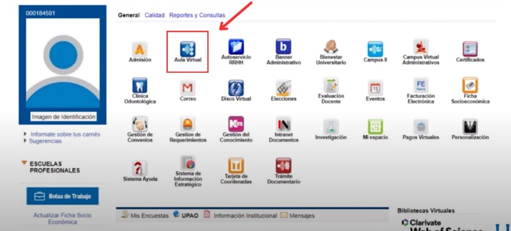 En primer lugar accede al Campus Virtual UPAO.