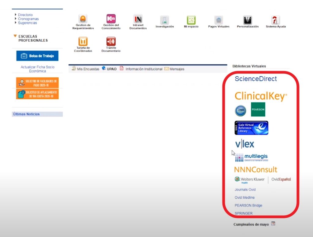 Acceso a la biblioteca virtual