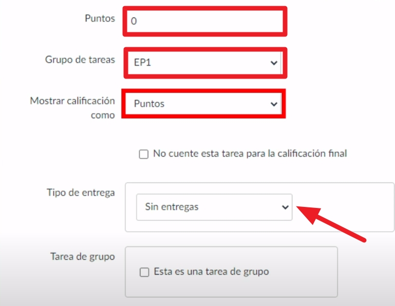 Tipo de Entrega